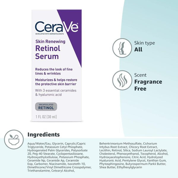 CeraVe Skin Renewing Retinol Serum 30ml | Anti-Aging Formula