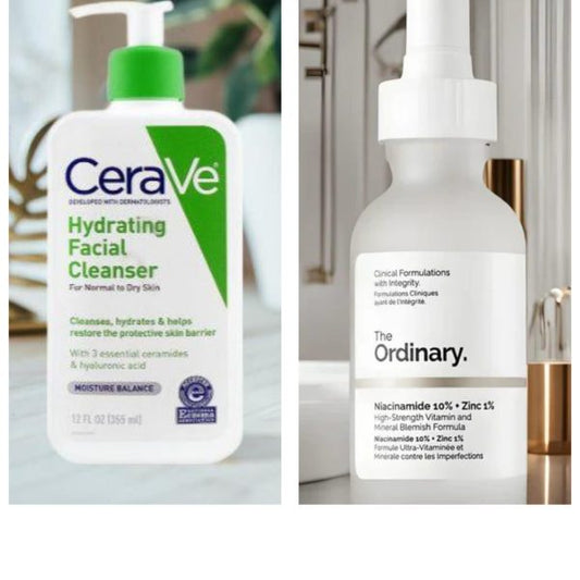 CeraVe Hydrating Cleanser + Niacinamide Serum Bundle Deal