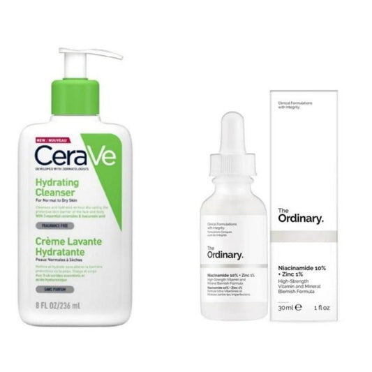 CeraVe Hydrating Cleanser + Niacinamide Serum Bundle Deal